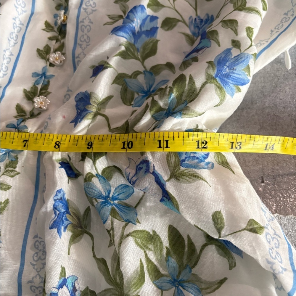 [US10]Forever New Blue Green Tamia Floral Long Sleeve Mini Dress - Picture 8 of 10